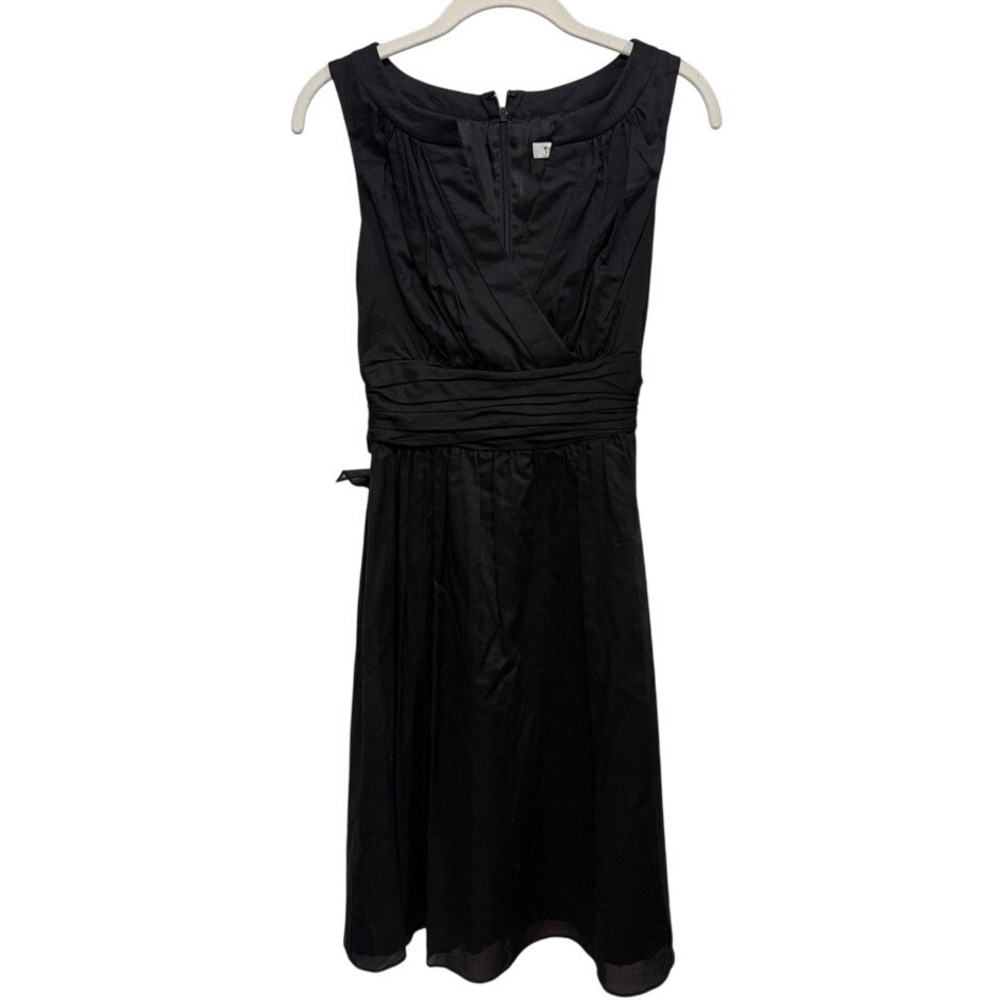 White House Black Market Dress Womens 0 Black Sleeveless Fit & Flare NWT